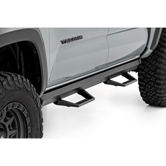 Rough Country SRL2 Adjustable Aluminum Steps Rough Country 71096 SRL2 Adjustable Aluminum Steps for 05-23 Toyota Tacoma Double Cab