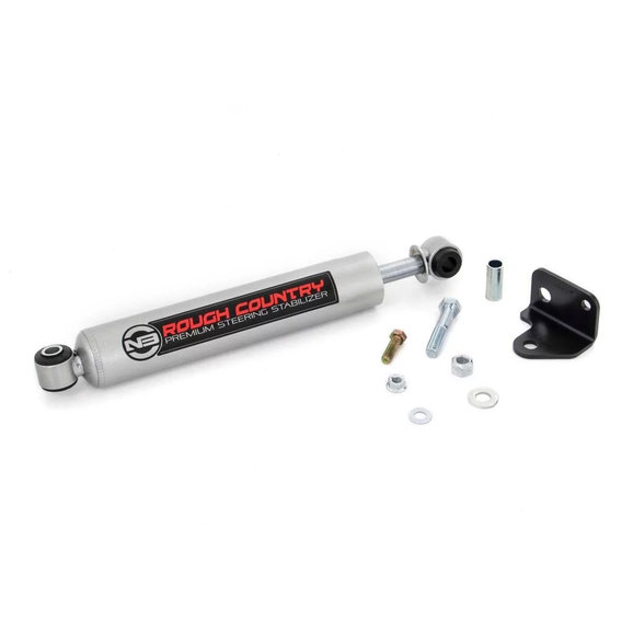 Rough Country N3 Steering Stabilizer Rough Country 8730630 N3 Steering Stabilizer for 07-18 Jeep Wrangler JK