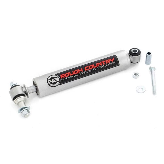 Rough Country N3 Steering Stabilizer Rough Country 8731730 N3 Steering Stabilizer for 84-06 Jeep Wrangler YJ, TJ, Cherokee XJ, Grand Cherokee ZJ & WJ