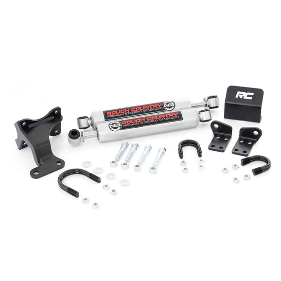 Rough Country 8734930 N3 Dual Steering Stabilizer for 0718 Jeep Wrangler JK Quadratec