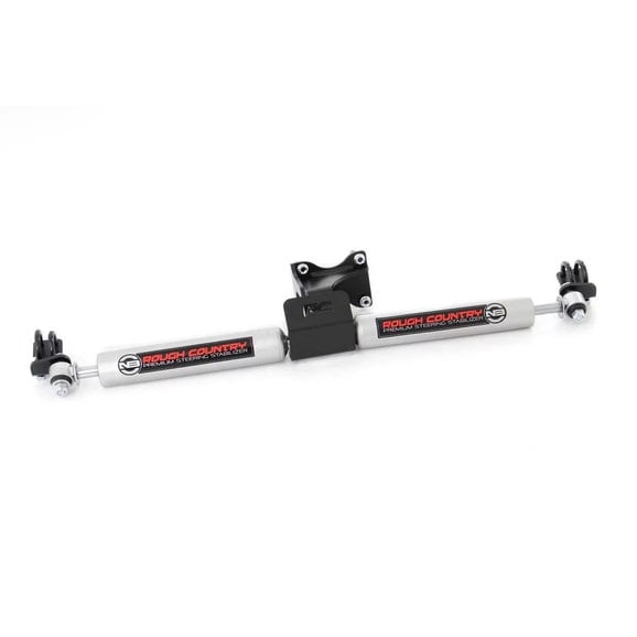 Rough Country N3 Dual Steering Stabilizer Rough Country 8734930 N3 Dual Steering Stabilizer for 07-18 Jeep Wrangler JK