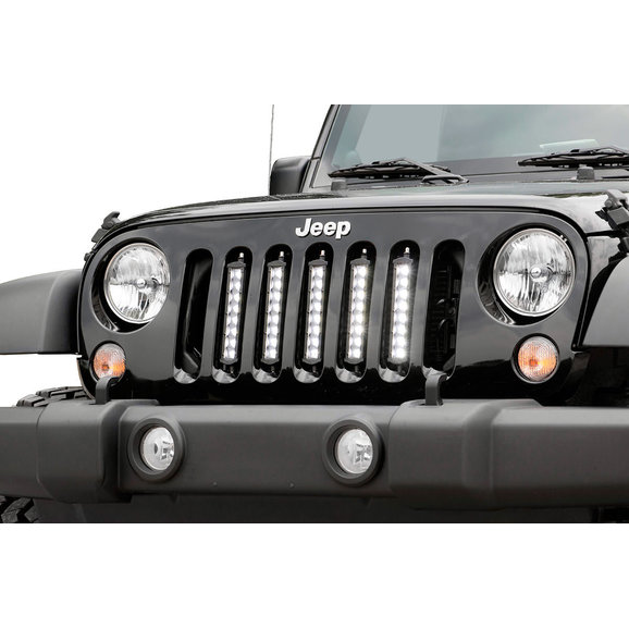 Rough Country 8in LED Light Bar & Vertical Grille Mount Kit for 07-18