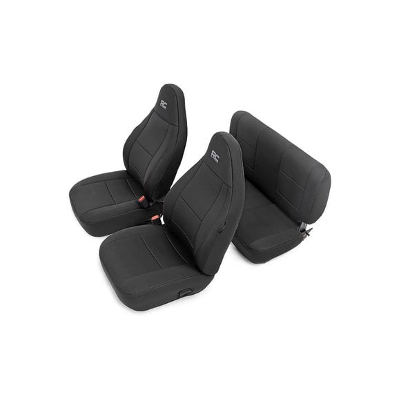 Rough Country Front & Rear Seat Covers Rough Country 91000 Front & Rear Seat Covers for 97-02 Jeep Wrangler TJ
