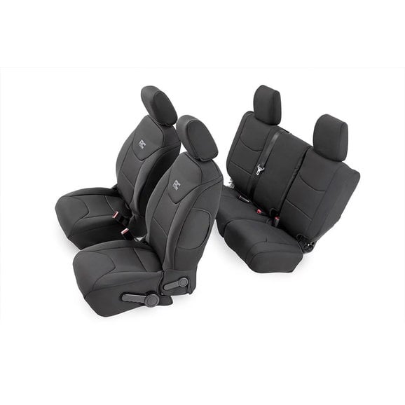 Rough Country Front & Rear Seat Covers Rough Country 91003 Front & Rear Seat Covers for 11-12 Jeep Wrangler Unlimited JK