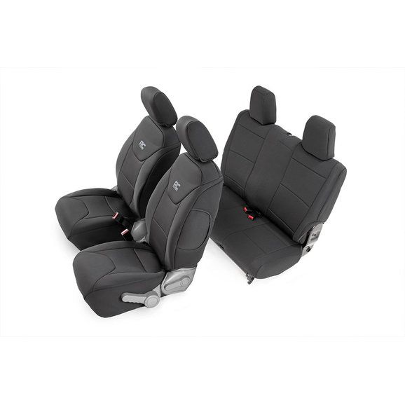 Rough Country Front & Rear Seat Covers Rough Country 91005 Front & Rear Seat Covers for 07-10 Jeep Wrangler JK 2 Door