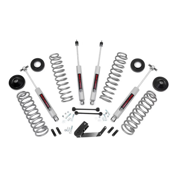 Rough Country 3.25in Suspension and Spacer Lift Kit Rough Country 3.25in Suspension and Spacer Lift Kit for 07-18 Jeep Wrangler JK