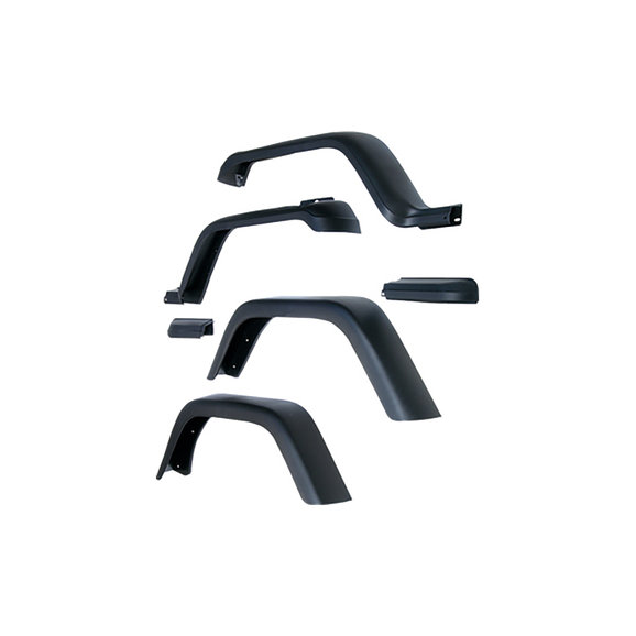 OMIX 7" Fender Flare Set OMIX 11607.01 7" Fender Flare Set for 87-95 Jeep Wrangler YJ