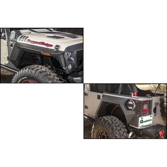 Rugged Ridge Xhdafrk Aluminum Front Xhd Bumper And Rear Pods 07 16 Wranglers