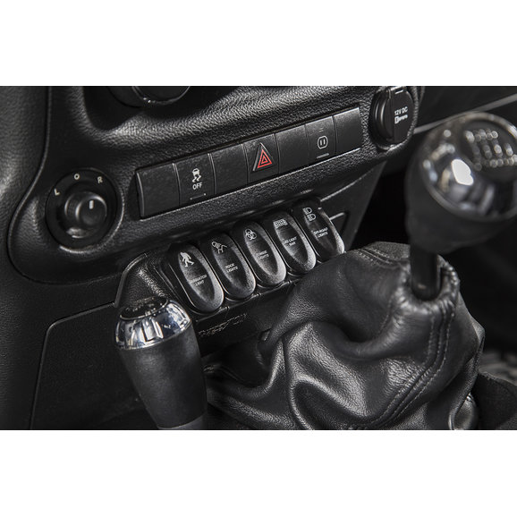 Rugged Ridge 17235 73 Etched Lower 5 Switch Panel Kit For