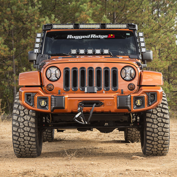 Rugged Ridge 11231 31 Elite Turn Signal Fog Light Guards For 07 18 Jeep Wrangler Jk Quadratec