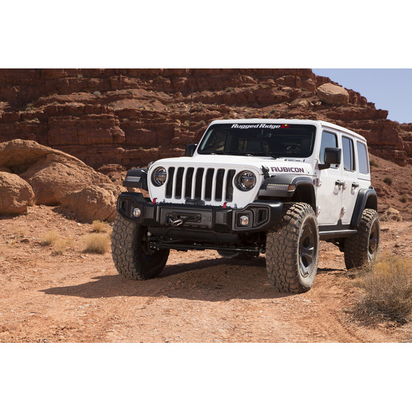 Rugged Ridge 11544 23 Spartacus Front Bumper With Winch Plate For 18 20 Jeep Wrangler Jl Gladiator Jt Quadratec