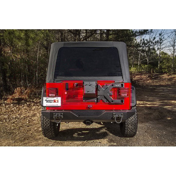 Rugged Ridge Spartacus HD Tire Carrier Kit Rugged Ridge 11546.60 Spartacus HD Tire Carrier Kit for 97-06 Jeep Wrangler TJ