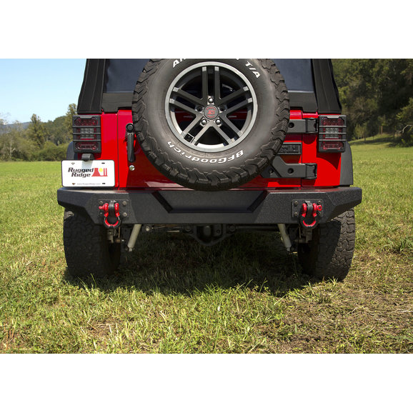 Rugged Ridge Spartan Full Width Rear Bumper For 07 18 Jeep Wrangler Jk Quadratec