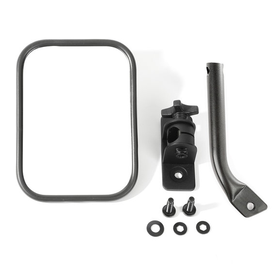 Rugged Ridge Square Stubby Trail Mirror Rugged Ridge Square Stubby Trail Mirror for 97-18 Jeep Wrangler TJ & JK