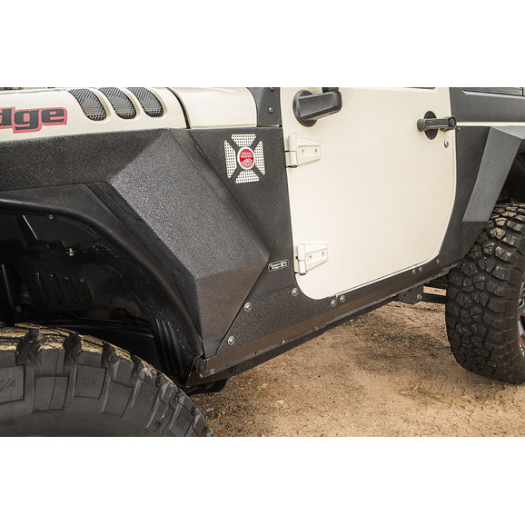 Rugged Ridge 11615 11 Steel Body Armor Cladding For 07 18 Jeep Wrangler Jk 2 Door Quadratec