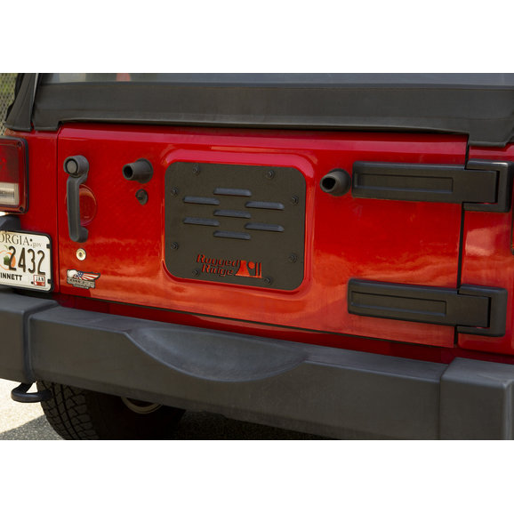 Rugged Ridge 11586 10 Tire Carrier Delete Plate For 07 18 Jeep Wrangler Jk Quadratec