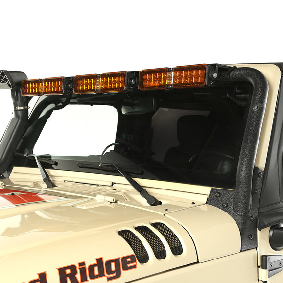 Rugged Ridge Windshield Led Light Bar Kit In Amber For 07 18 Jeep Wrangler Jk Quadratec