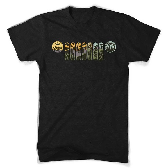 Jeep Merchandise Mens Jeep Atomic Grill Short Sleeve T-Shirt in Black Jeep Merchandise Mens Jeep Atomic Grill Short Sleeve T-Shirt in Black