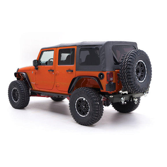 Smittybilt Replacement Soft Top with Tinted Windows in Black Diamond Smittybilt 9085235 Replacement Soft Top with Tinted Windows in Black Diamond for 10-18 Jeep Wrangler Unlimited JK 4 Door