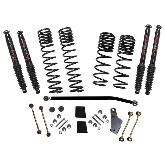 Skyjacker 3.5-4in Dual Rate Coil Suspension System with Black Max Shocks Skyjacker 3.5-4in Dual Rate Coil Suspension System with Black Max Shocks for 18-23 Jeep Wrangler JL Unlimited