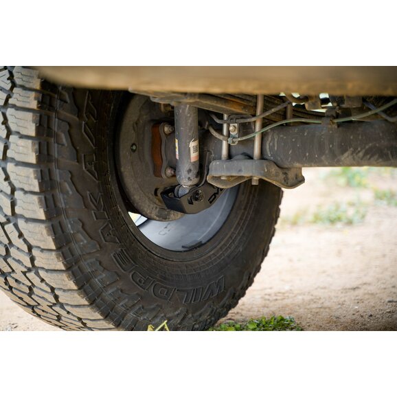 DV8 Toyota Tacoma gen3 Rear Shock Skid Plate DV8 shock skid plate installed on vehicle axle