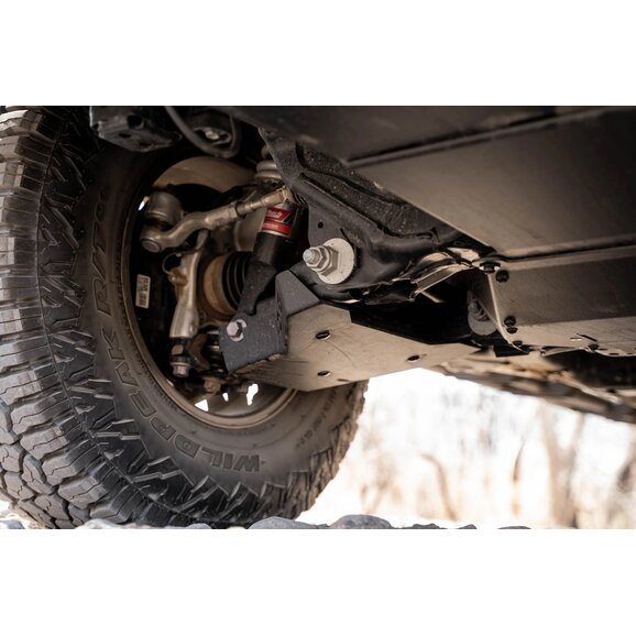 DV8 Toyota Tacoma Gen4 A-Arm Skid Plate Install Close 2 DV8 Toyota Tacoma Gen4 A-Arm Skid Plate Install Close 2