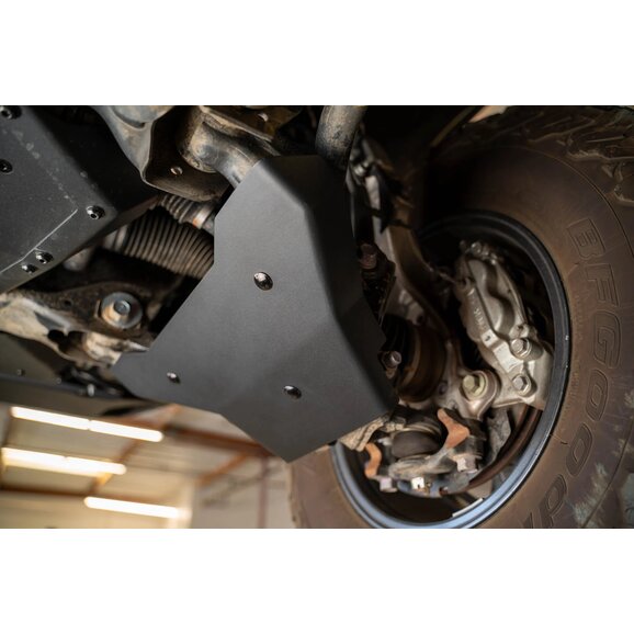 DV8 Toyota Tacoma Gen4 A-Arm Skid Plate Install Close 3 DV8 Toyota Tacoma Gen4 A-Arm Skid Plate Install Close 3