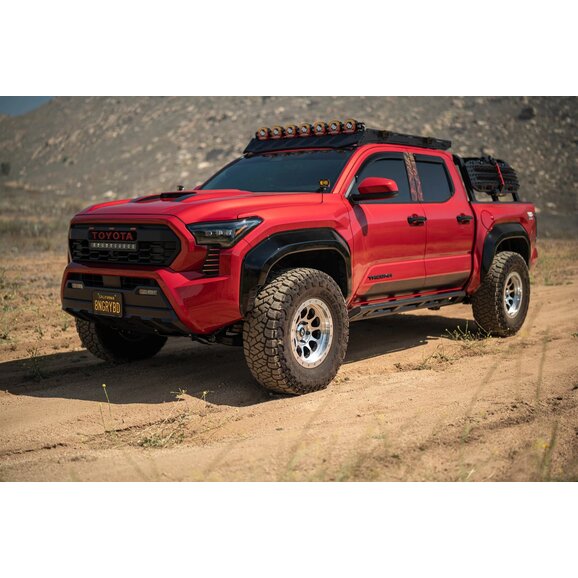 DV8 Toyota Tacoma Gen4 Double Cab Rock Sliders Install Wide DV8 Toyota Tacoma Gen4 Double Cab Rock Sliders Install Wide