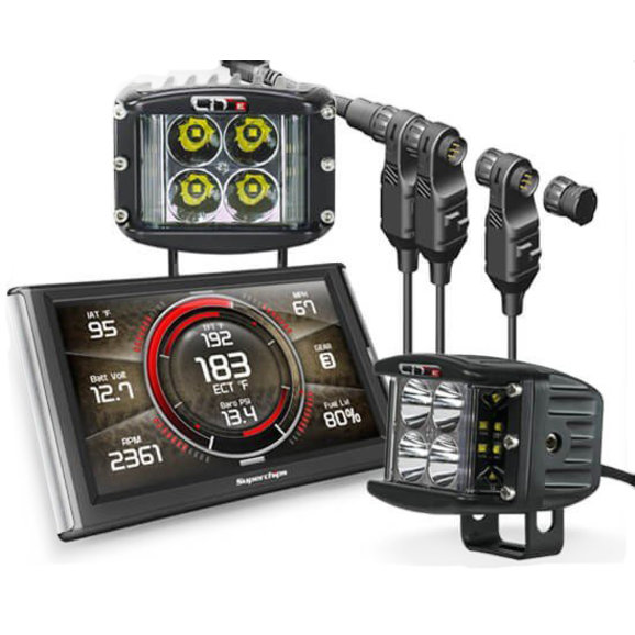 Superchips 42050L Traildash2 with LIT Wide Shot Pods and EAS Power