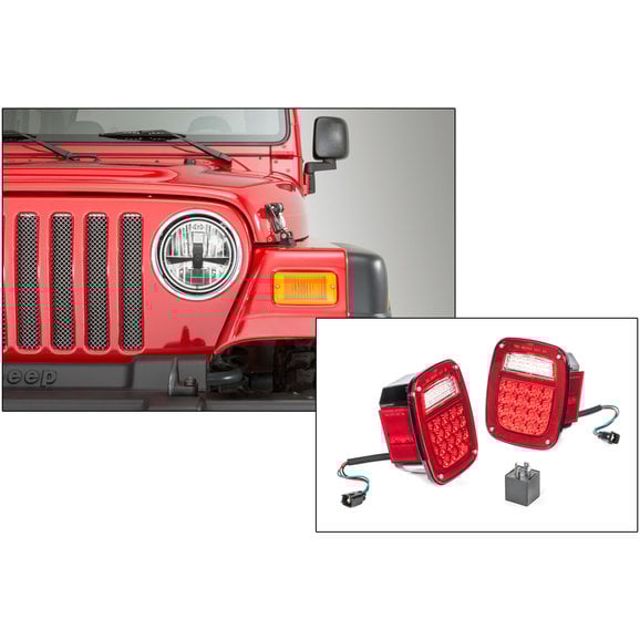 Quadratec Gen II LED Headlights & LED Tail Light Kit Quadratec Gen II LED Headlights & LED Tail Light Kit for 97-06 Jeep Wrangler TJ