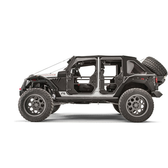 Fab Fours Full Tube Doors For 07 18 Jeep Wrangler Jk Quadratec
