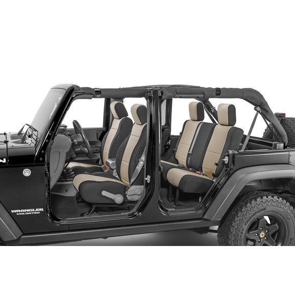 TecStyle Custom Fit Front and Rear Cloth Seat Covers for 0718 Jeep