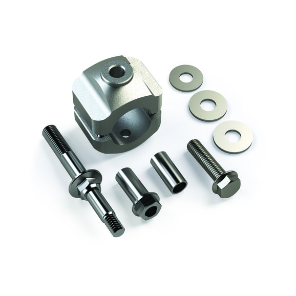 Teraflex Steering Stabilizer Relocation Kit Teraflex 1123140 Steering Stabilizer Relocation Kit for 07-18 Jeep Wrangler JK with OEM Tie Rod