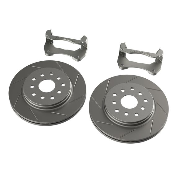 Teraflex Front Big Rotor Kit with Slotted Rotors Teraflex 4303490 Front Big Rotor Kit with Slotted Rotors for 07-18 Jeep Wrangler JK