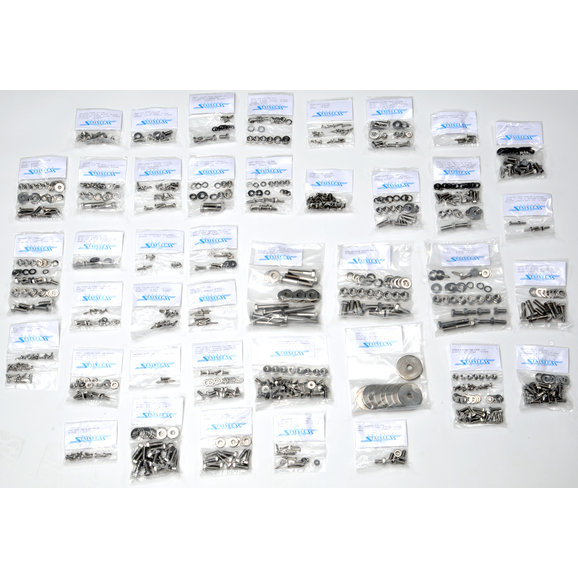 Totally Stainless Stainless Steel Body Assembly Hardware (Button Head) Totally Stainless 6-2491 Stainless Steel Body Assembly Hardware (Button Head) for 81-85 Jeep CJ-8 Scrambler with Hard Top (724 Pieces)