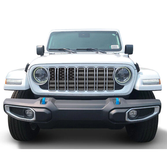 Under The Sun Inserts  American Flag Series Grille Insert for 24 Jeep Wrangler JL and Gladiator JT