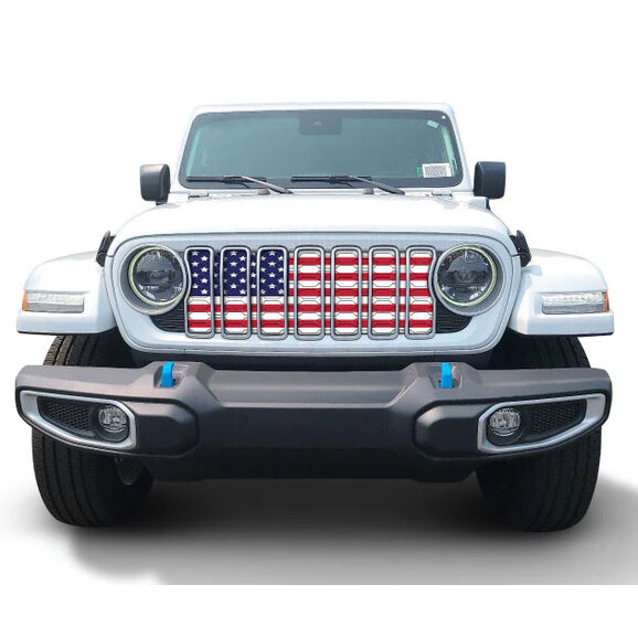 Under The Sun Inserts American Flag Series Grille Insert Under The Sun Inserts  American Flag Series Grille Insert for 24 Jeep Wrangler JL and Gladiator JT