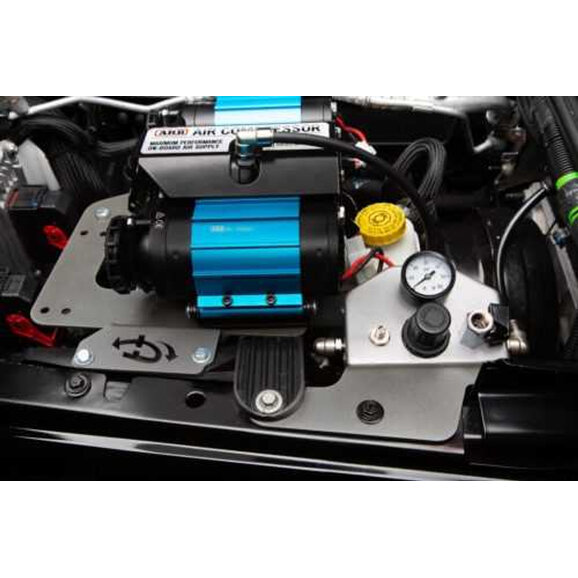 Up Down Air Engine Mount for ARB Dual Air Compressor - Gray Up Down Air 22-7810 Engine Mount for ARB Dual Air Compressor - Gray for 07-18 Jeep Wrangler JK