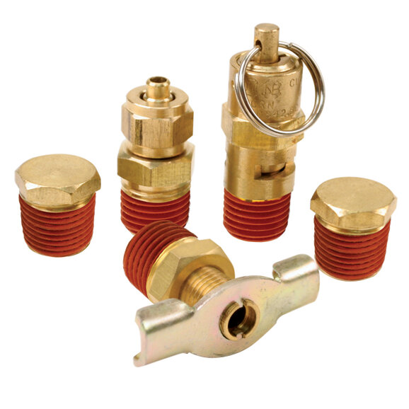 Viair Tank Port Fittings Kit Viair 90004 Tank Port Fittings Kit fir 200 PSI Rated Systems – (5pcs)