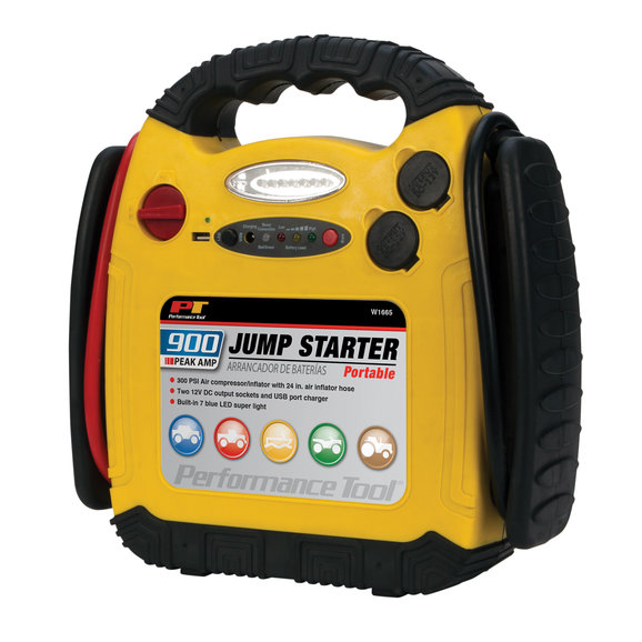 Performance Tool 900 Peak Amp Jump Starter and Inflator Performance Tool W1665 900 Peak Amp Jump Starter and Inflator