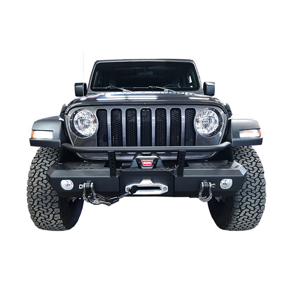 Warrior Products MOD Series Front Mid-Width Bumper with Brush Guard Warrior Products 6538 MOD Series Front Mid-Width Bumper with Brush Guard for 18-20 Jeep Wrangler JL & Gladiator JT