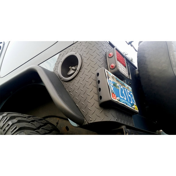 Warrior Products Rear Corner License Plate Mount Warrior Products 1558 Rear Corner License Plate Mount for 97-06 Jeep Wrangler TJ