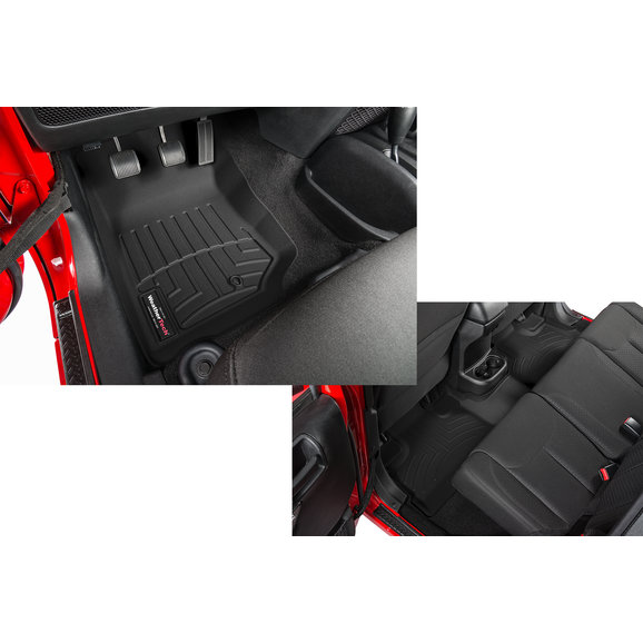 Weathertech Digitalfit Front Rear Floorliner For 07 13 Jeep Wrangler Unlimited Jk Quadratec