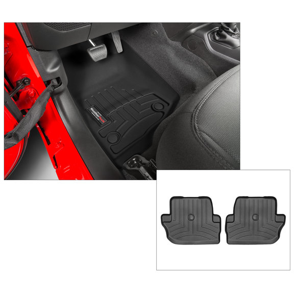 WeatherTech DigitalFit Front & Rear Floor Liners WeatherTech DigitalFit Front & Rear Floor Liners for 18-25 Jeep Wrangler JL 2-Door