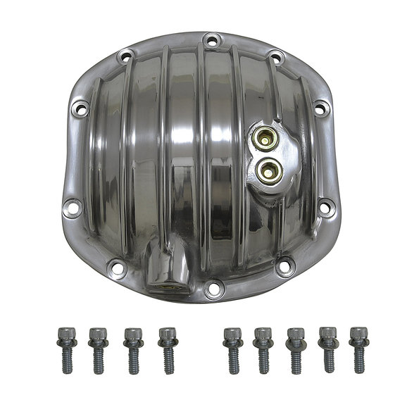 Yukon Gear & Axle Finned Polished Aluminum Replacement Differential Cover Yukon Gear & Axle YP C2-D30-STD Finned Polished Aluminum Replacement Differential Cover for Dana 30 Standard Rotation