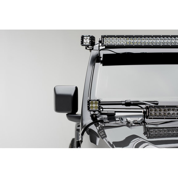 ZROADZ Side Mount 3" LED Pod Light Brackets  ZROADZ Z334851 Side Mount 3" LED Pod Light Brackets  for 18-21 Jeep Wrangler JL & Gladiator JT with ZROADZ Front Roof Mounts