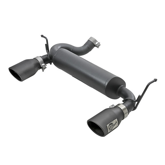 aFe Power Rebel Series 2.5" 409 Stainless Steel Axle-Back Exhaust System - Black aFe Power 49-48061-B Rebel Series 2.5" 409 Stainless Steel Axle-Back Exhaust System - Black for 07-18 Jeep Wrangler JK