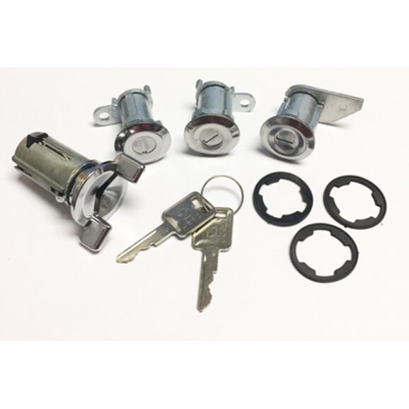 AccuPart Jeep Ignition, Doors, & Tailgate / Rear Locks Set AccuPart PY1936TJ Jeep Ignition, Doors, & Tailgate / Rear Locks Set for 73-86 Jeep CJ5, CJ7 & Wagoneer SJ