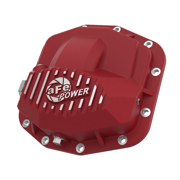 aFe Power Front Differential Cover in Red Finish aFe Power 46-71030R Front Differential Cover in Red Finish for 18-19 Jeep Wrangler JL & 2020 Gladiator JT with Dana 44 Rubicon Front Axle