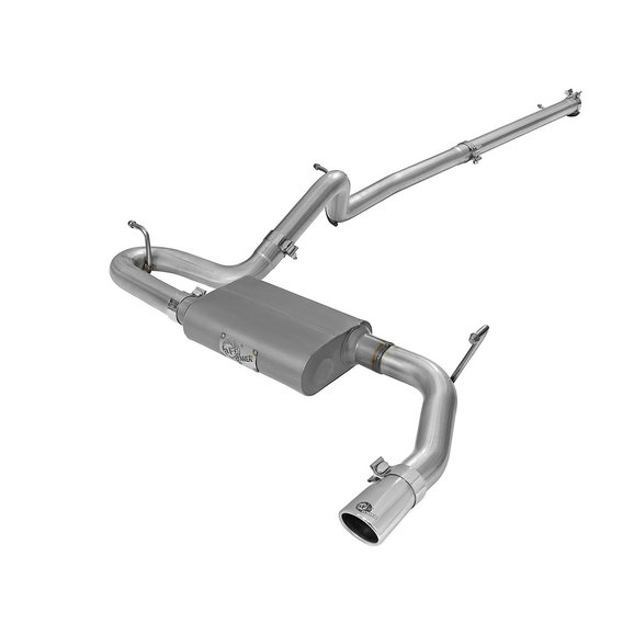 aFe Power Scorpion 2.5" Aluminized Cat-Back Exhaust w/ Polished SS Tip aFe Power 49-08044-1P Scorpion 2.5" Aluminized Cat-Back Exhaust w/ Polished SS Tip for Jeep Wrangler JK Unlimited 4 Door